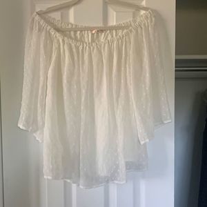 Off-shoulder textured top